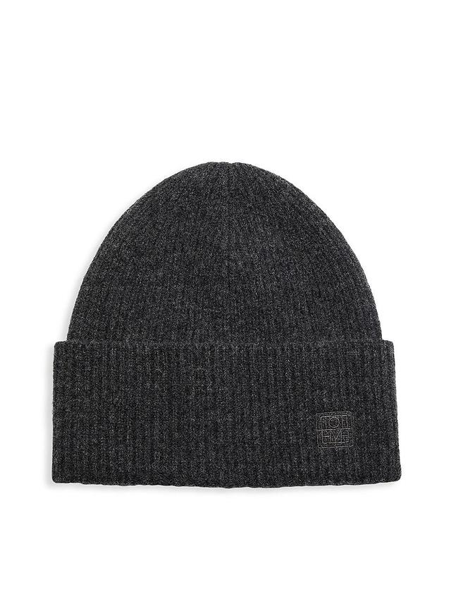 Womens Ribbed Wool & Cashmere Beanie Product Image