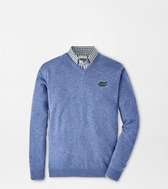 Peter Millar Mens Florida Crown Heritage Cashmere Sweater | Color: Astral Blue | Size: XS | UF Product Image