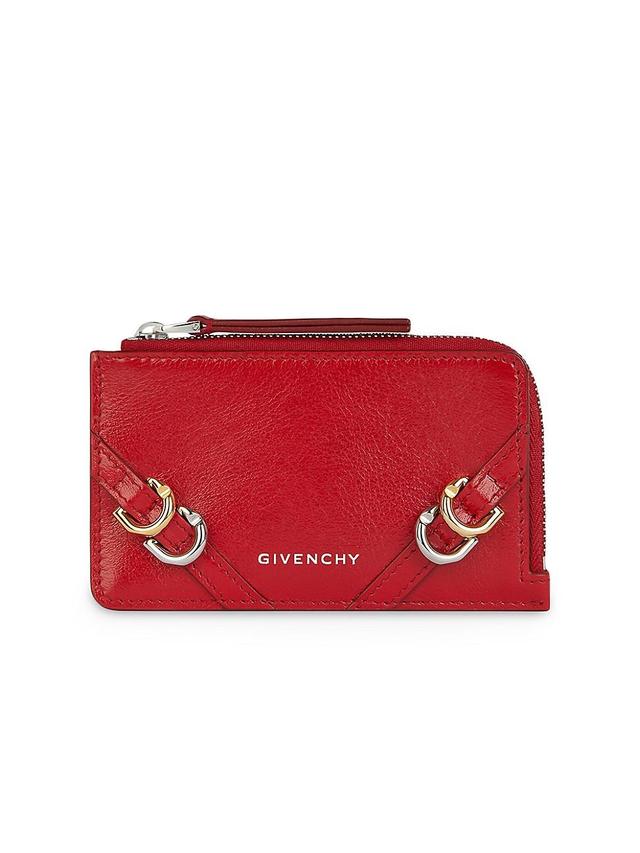 Womens Voyou Zipped Card Holder in Leather Product Image