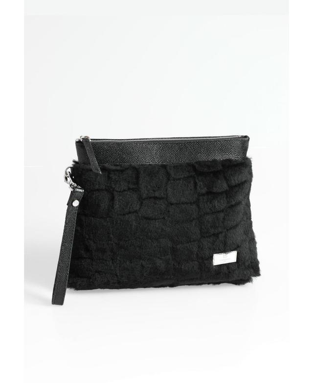 Furniq Uk Womens Shearling Clutch Bag Product Image