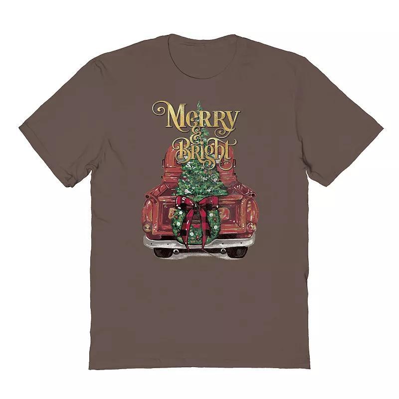 Mens Merry & Bright Graphic Tee, Womens Green Product Image