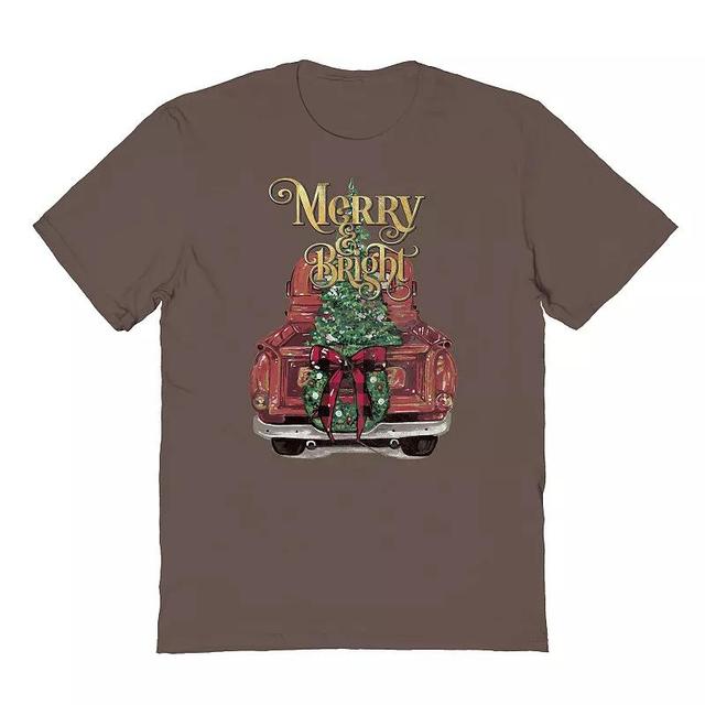 Mens Merry & Bright Graphic Tee, Womens Green Product Image