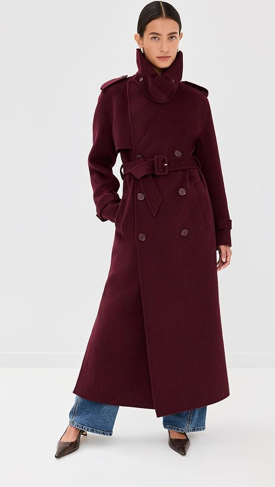 SIMKHAI Rumi Belted Long Coat | Shopbop Product Image