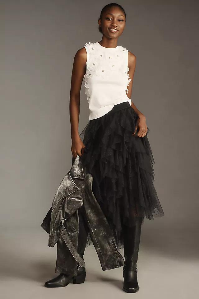 The Chéri Ruffled Tulle Midi Skirt by Anthropologie product image