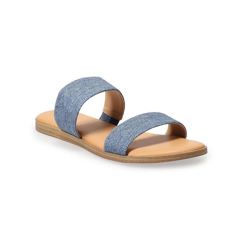 LC Lauren Conrad Sunstone Womens Slide Sandals Blue Product Image