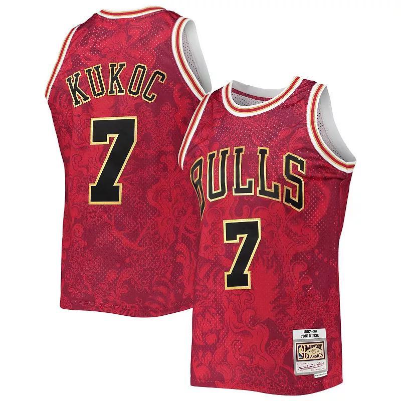 Mens Mitchell & Ness Toni Kukoc Chicago Bulls Hardwood Classics 1997-98 Lunar New Year Swingman Jersey Product Image