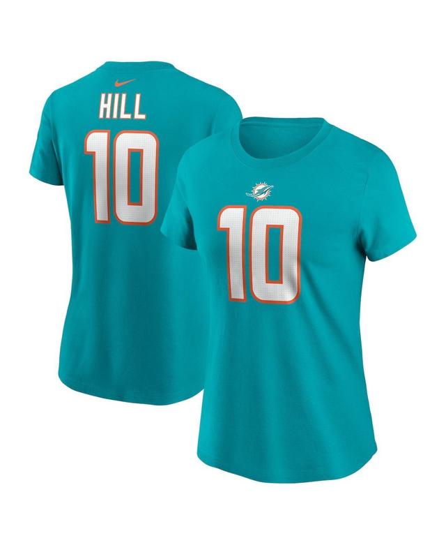 Womens Nike Tyreek Hill Aqua Miami Dolphins Player Name & Number T-Shirt Turquoise A Product Image