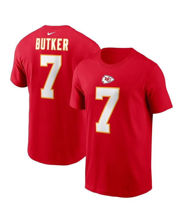 Nike Mens Harrison Butker Red Kansas City Chiefs Name Number T-Shirt Product Image