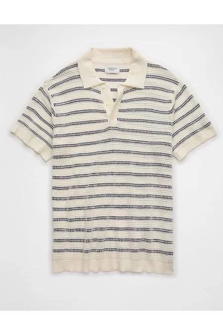 AE Striped Sweater Polo Shirt Mens Product Image