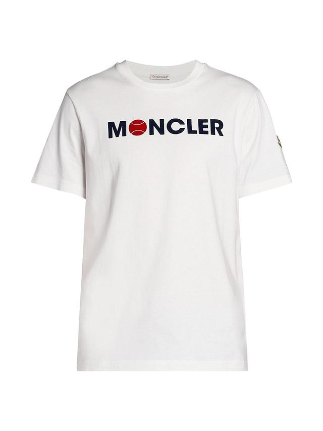 Moncler Short Sleeve Logo T-shirt White. (also in L, M, XL/1X). Product Image