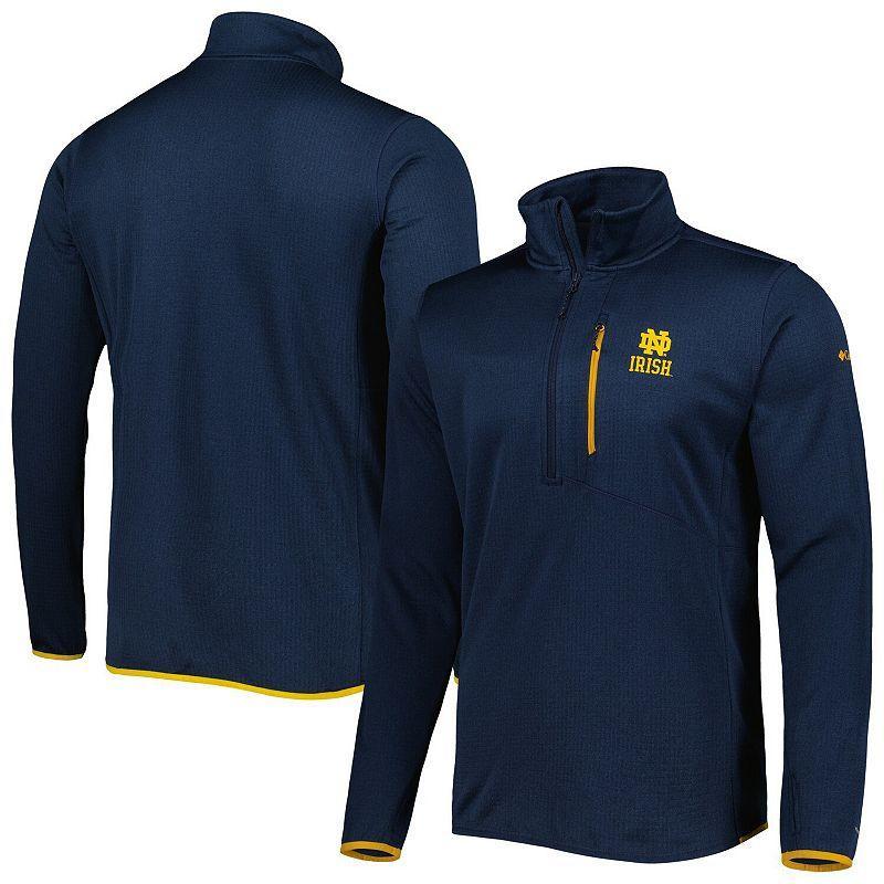 Mens Columbia Notre Dame Fighting Irish Park View Omni-Wick Half-Zip Top Blue Product Image