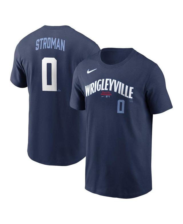 Mens Nike Marcus Stroman Navy Chicago Cubs City Connect Name and Number T-shirt Product Image