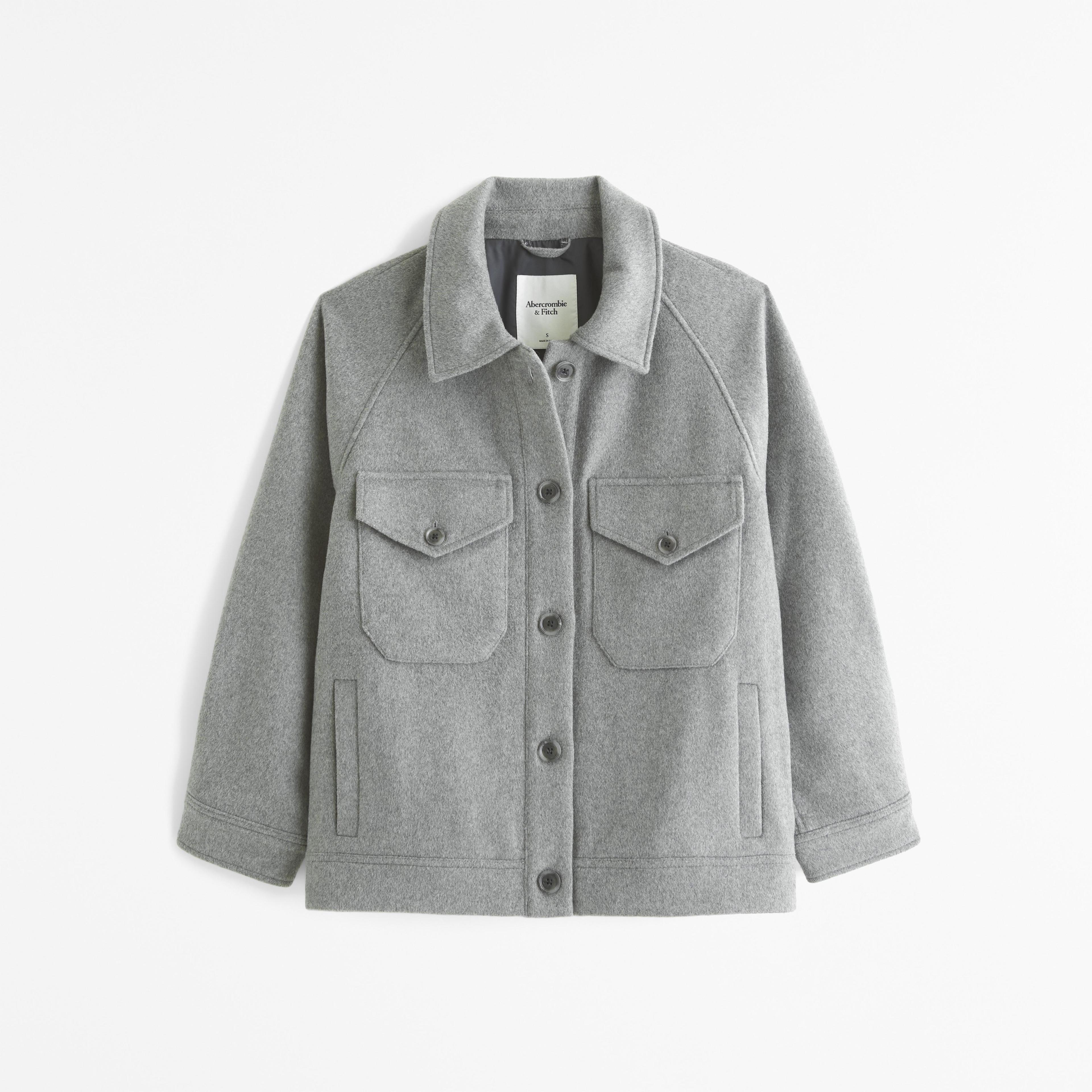 Wool-Blend Utility Shirt Jacket Product Image