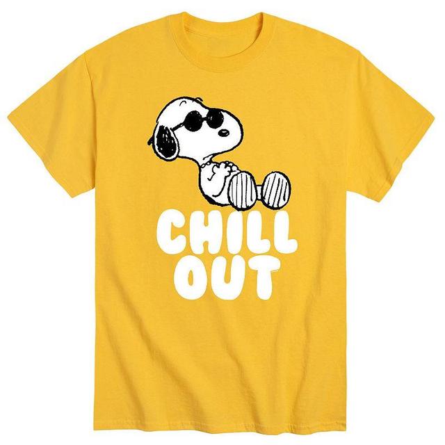 Mens Peanuts Snoopy Chill Out Tee Yellow Product Image