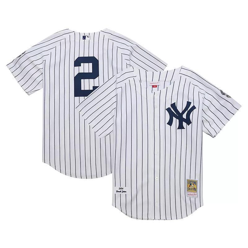 Mens Mitchell & Ness Derek Jeter New York Yankees 2014 Cooperstown Collection Authentic Throwback Jersey Product Image