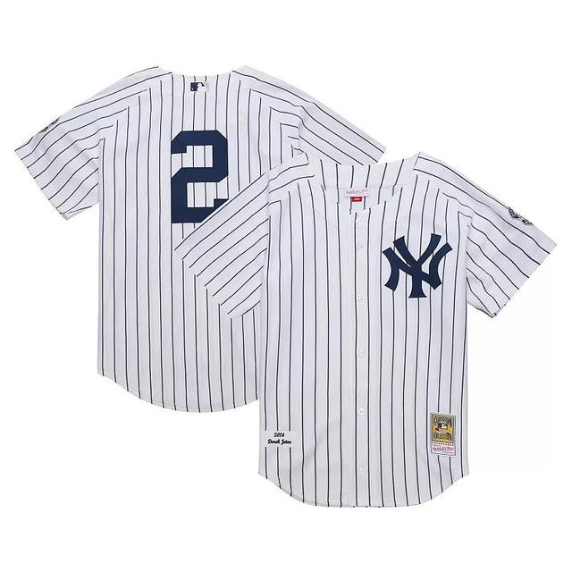 Mens Mitchell & Ness Derek Jeter New York Yankees 2014 Cooperstown Collection Authentic Throwback Jersey Product Image