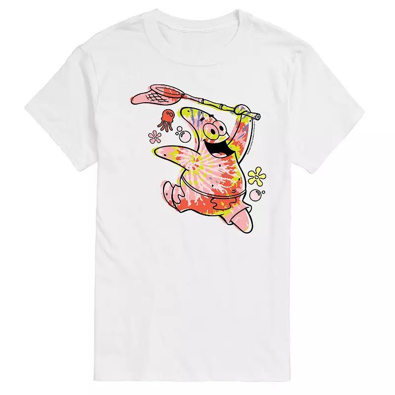 Mens SpongeBob SquarePants Tie Dye Patrick Graphic Tee Product Image