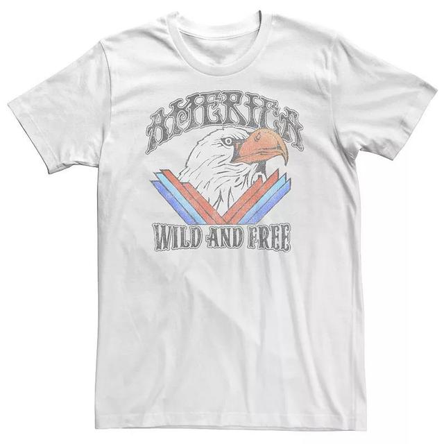 Big & Tall Americana Wild and Free Bald Eagle America Tee, Mens Product Image