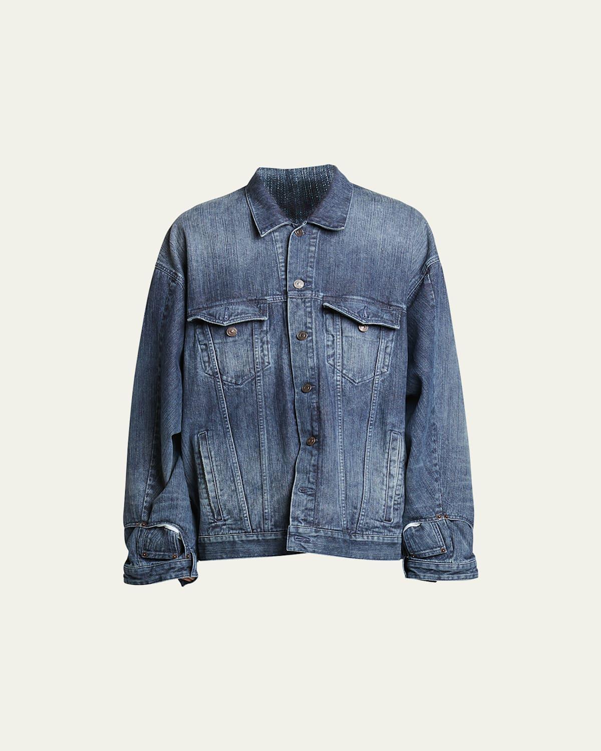 Mens Deconstructed Denim Jacket Product Image