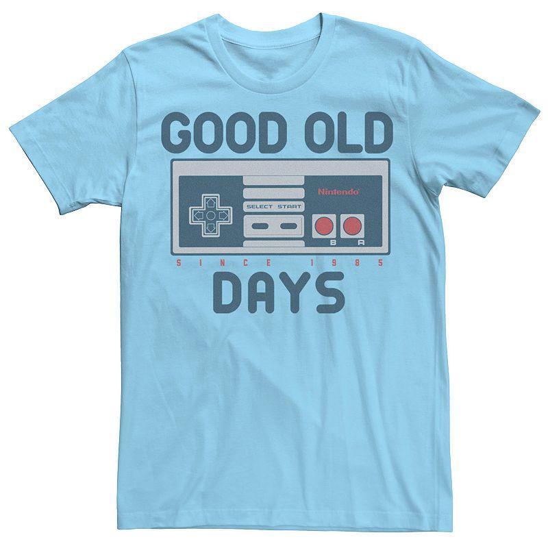 Mens Nintendo NES Controller Good Old Days Retro Tee Athletic Grey Product Image