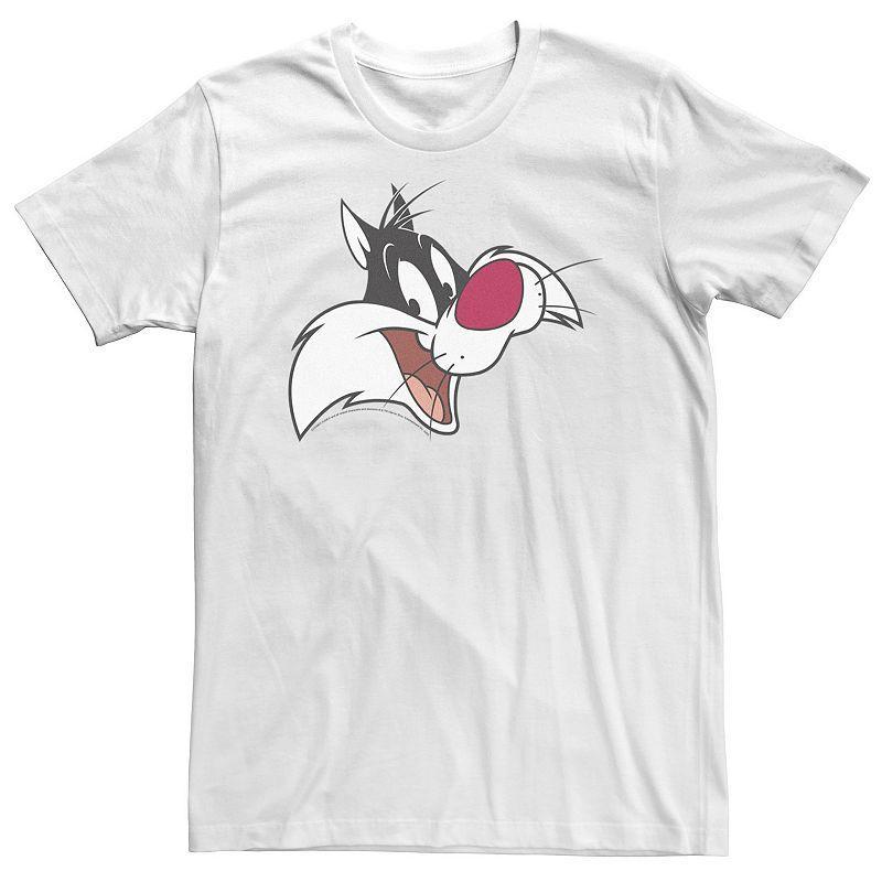 Big & Tall Looney Tunes Sylvester Face Portrait Tee, Mens Product Image