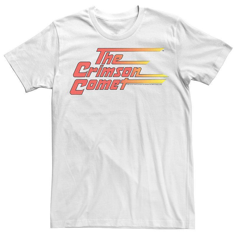 Mens Flash Crimson Comet Vintage Logo Tee White Product Image