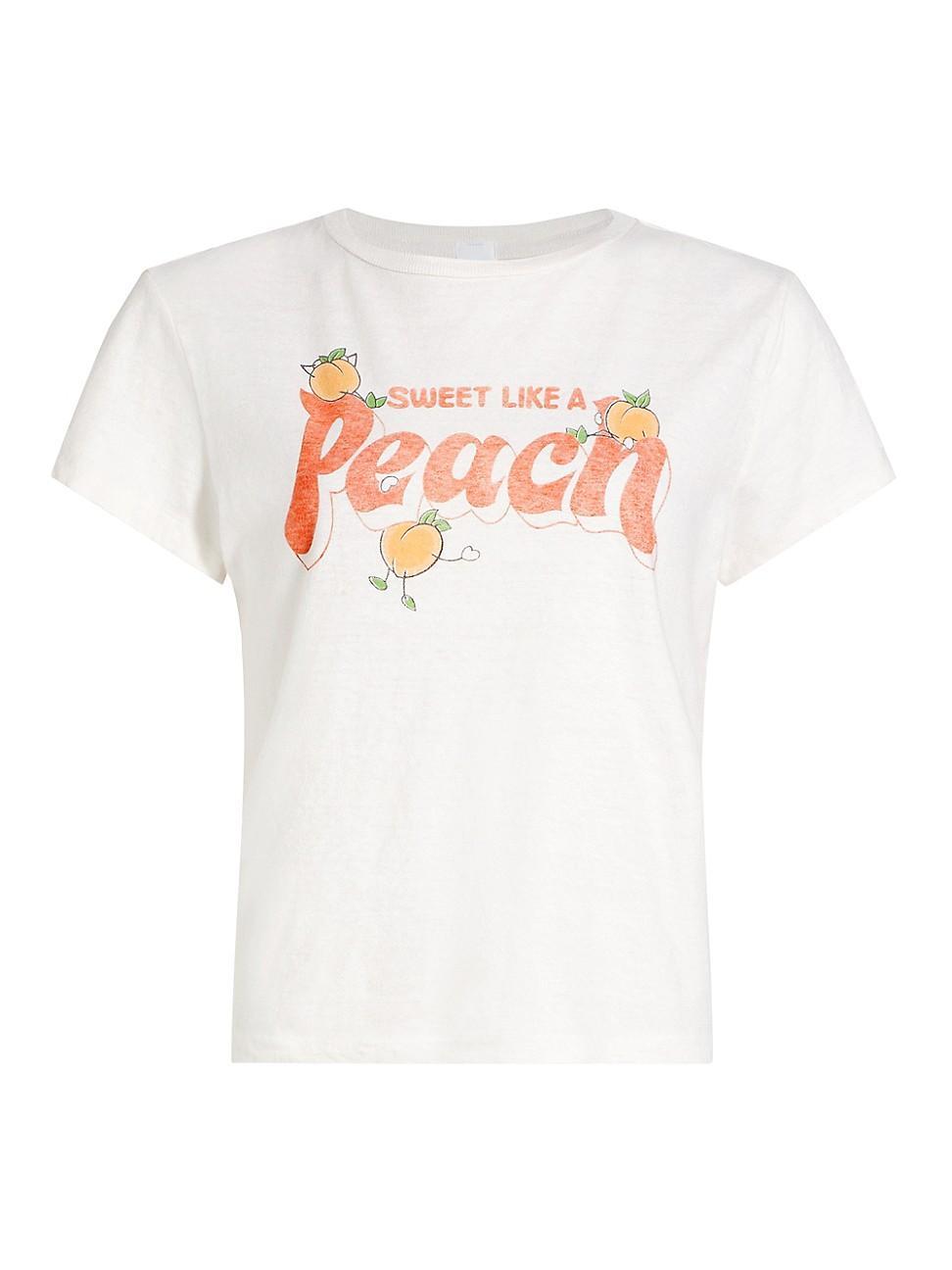 Womens Peach Crop T-Shirt Product Image