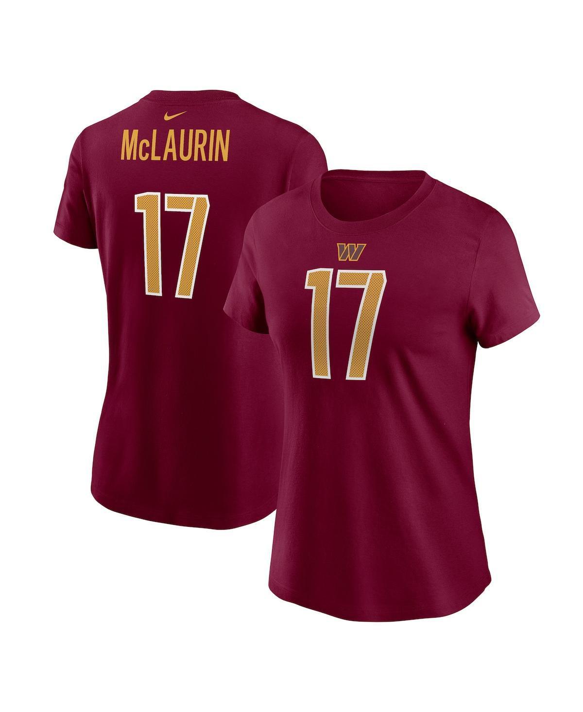 Womens Nike Terry McLaurin Burgundy Washington Commanders Player Name and Number T-shirt Product Image