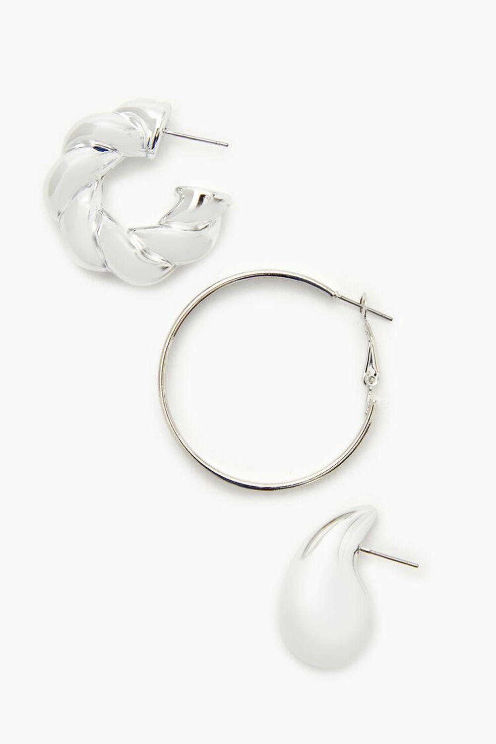 Smooth Geo Hoop Earring Set | Forever 21 Product Image