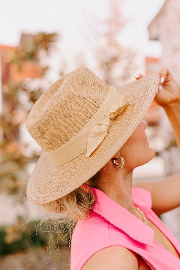 Harbor Haven Woven Fedora in Natural Product Image