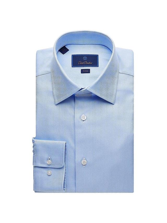 David Donahue Trim Fit Royal Oxford Dress Shirt Product Image