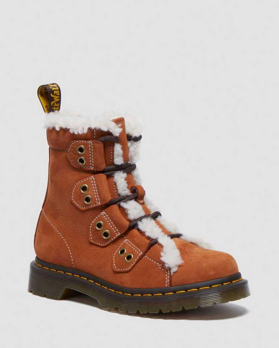 DR MARTENS Women's 1460 Lace to Toe Fur Lined Buttersoft Lace Up Boots Product Image