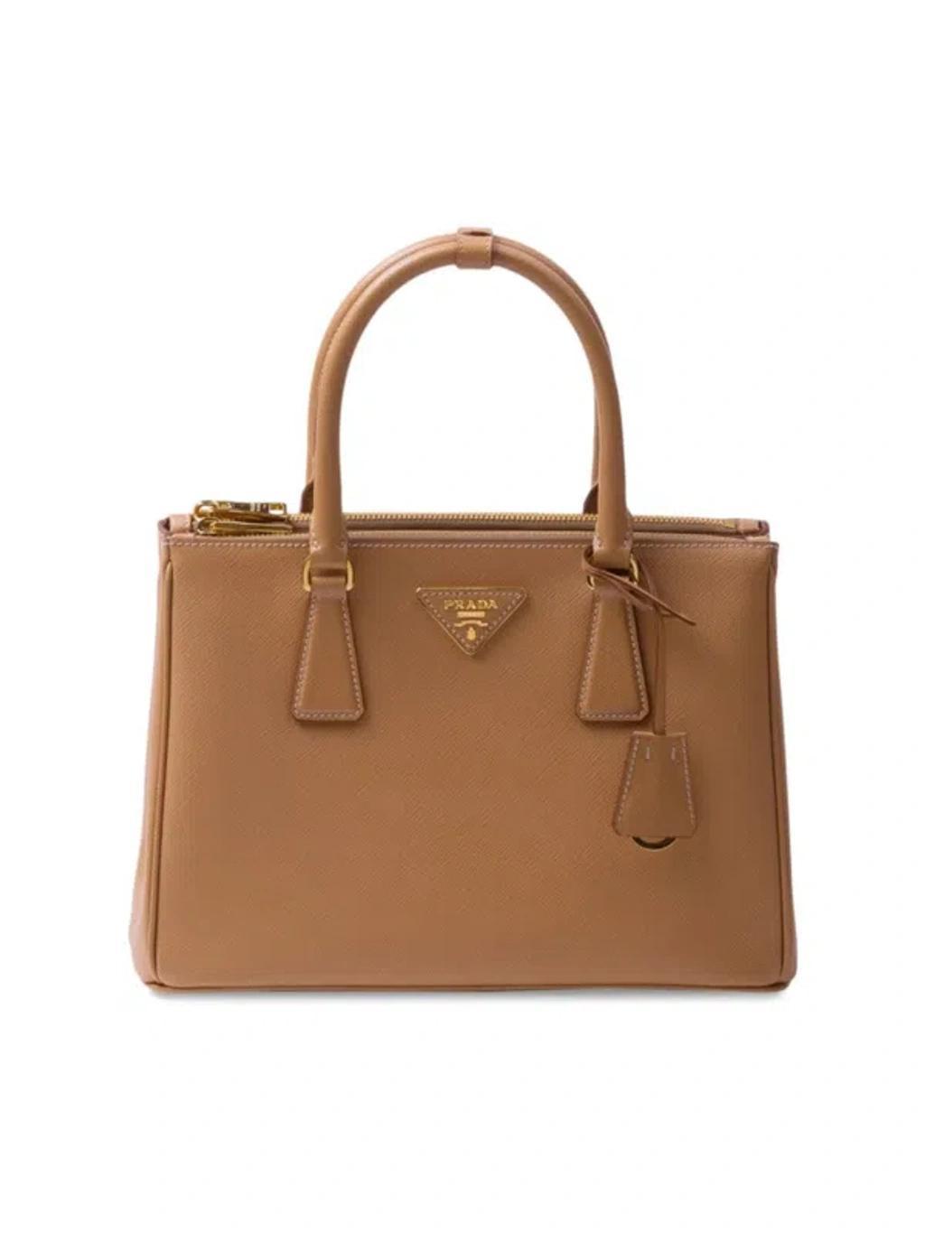 Medium  Galleria Saffiano Leather Bag In Beige Khaki Product Image