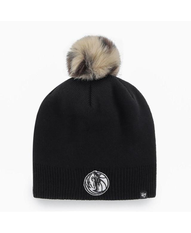 Womens 47 Black Dallas Mavericks Serengeti Knit Beanie with Pom Product Image