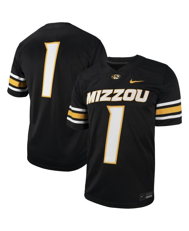 Mens Nike #1 Black Missouri Tigers Untouchable Football Replica Jersey - Black Product Image