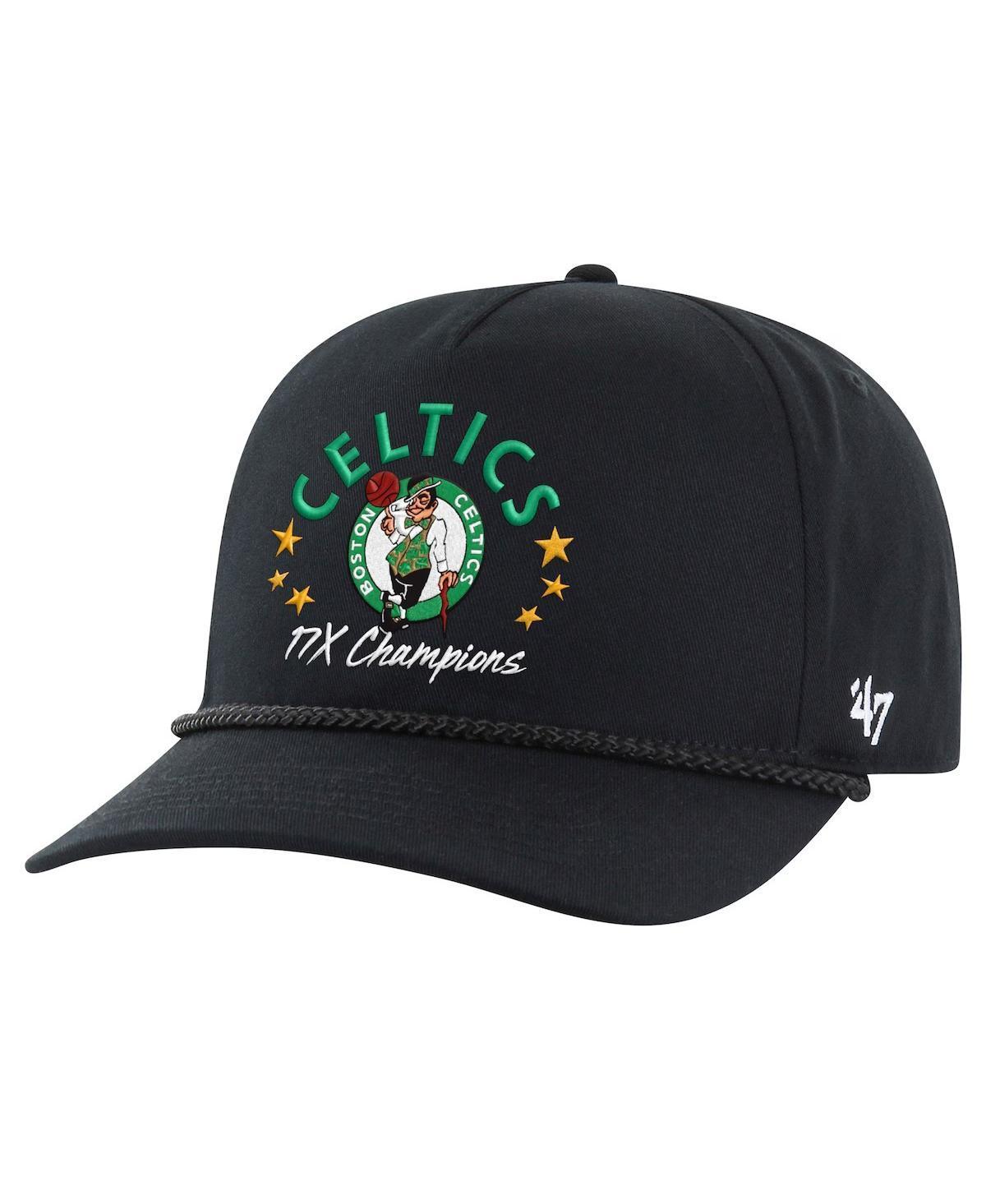 47 Mens Black Boston Celtics Champs Global Star Hitch Adjustable Hat Product Image