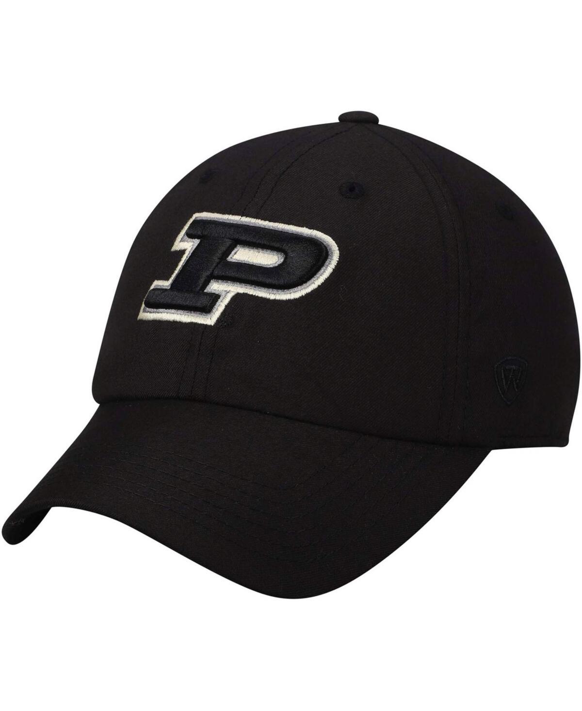 Mens Black Purdue Boilermakers Primary Logo Staple Adjustable Hat Product Image