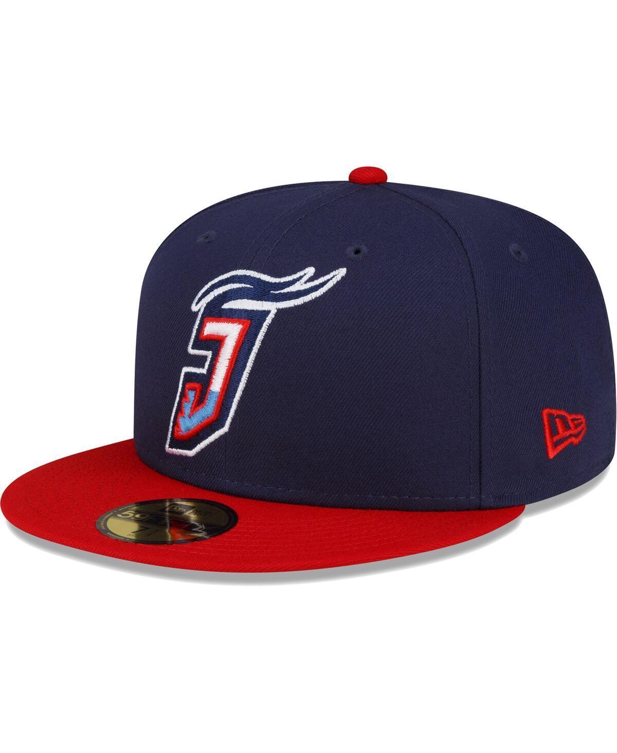 Mens New Era Navy Jacksonville Jumbo Shrimp Authentic Collection Alternate Logo 59FIFTY Fitted Hat Product Image