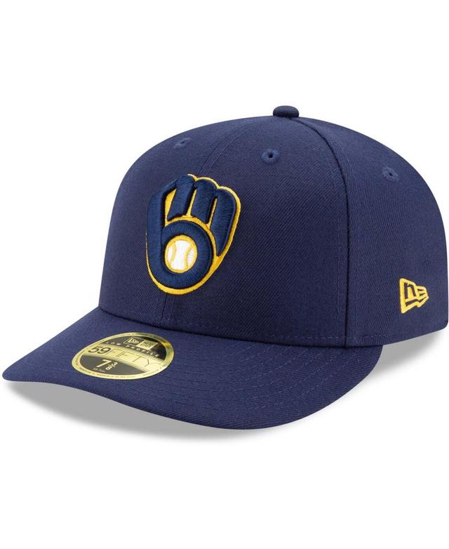 Mens Navy Milwaukee Brewers Authentic Collection On-Field Low Profile 59Fifty Fitted Hat Product Image