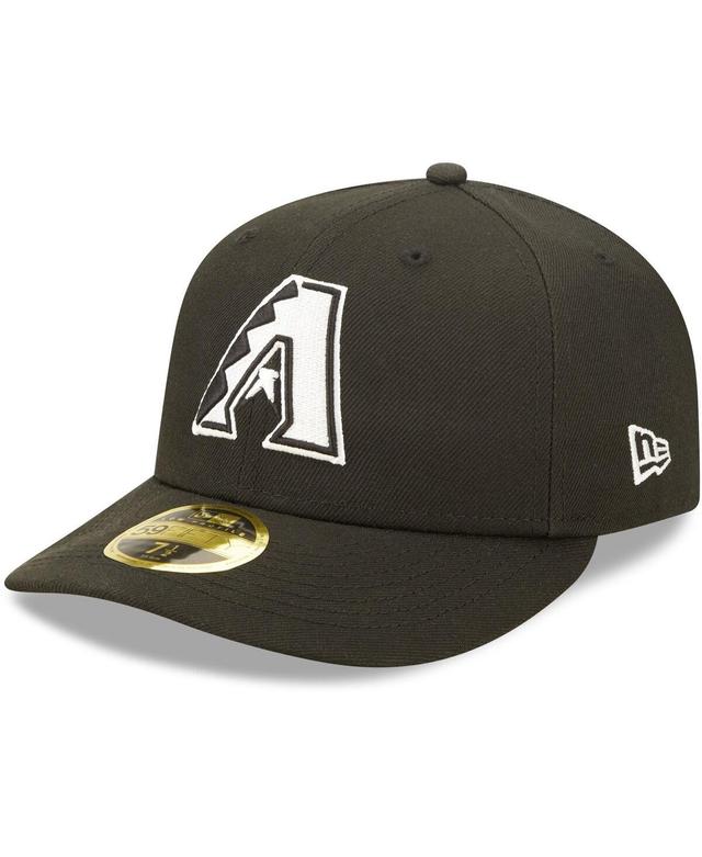 Mens New Era Arizona Diamondbacks Black and White Low Profile 59FIFTY Fitted Hat - Black Product Image