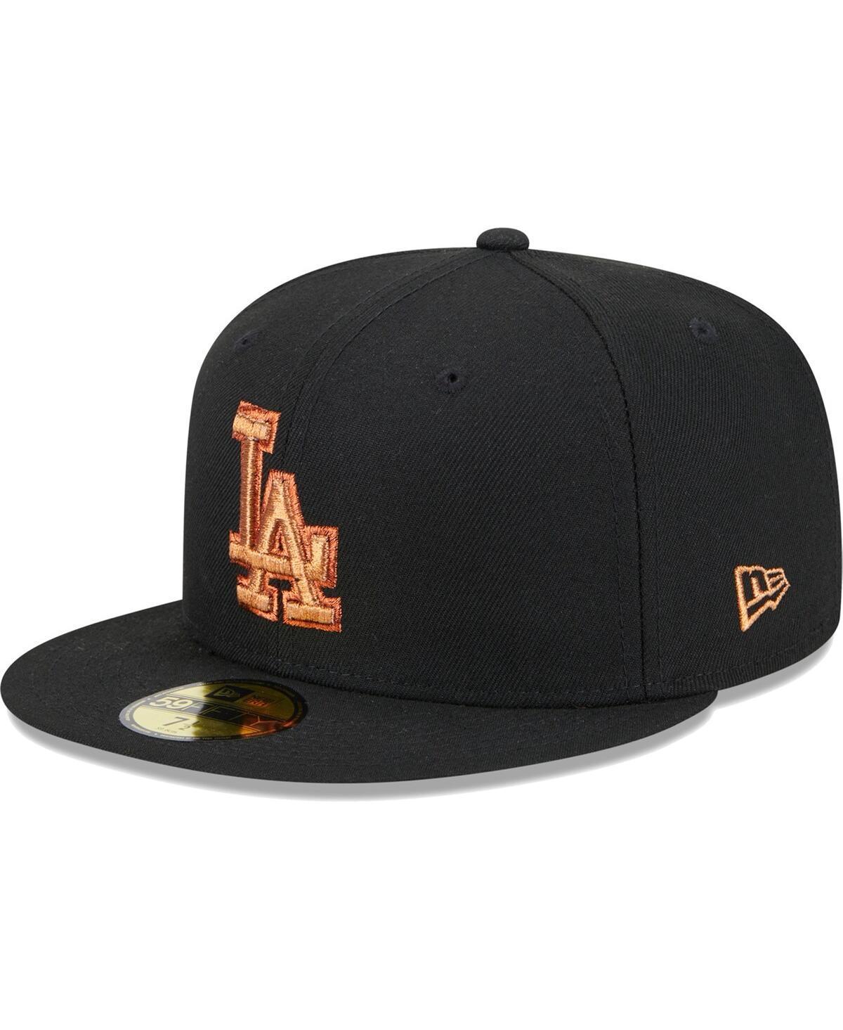 Mens New Era Black Los Angeles Dodgers Metallic Pop 59FIFTY Fitted Hat Product Image