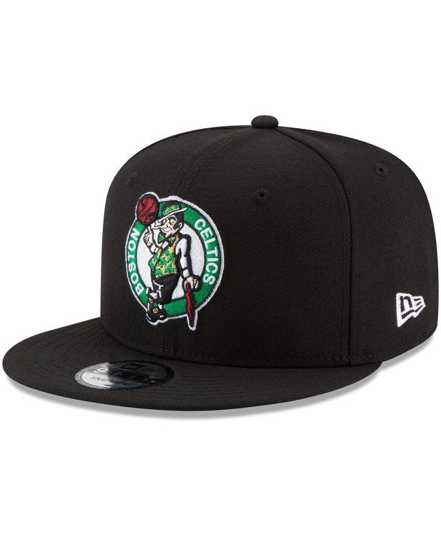 Mens New Era Black Boston Celtics Official Team Color 9FIFTY Snapback Hat Product Image