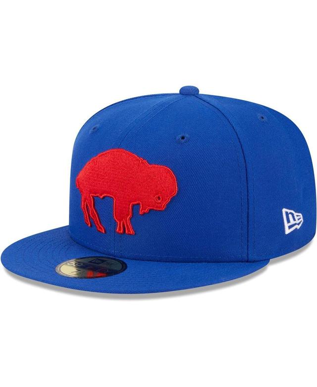 Mens New Era Royal Buffalo Bills Throwback Main 59FIFTY Fitted Hat Product Image