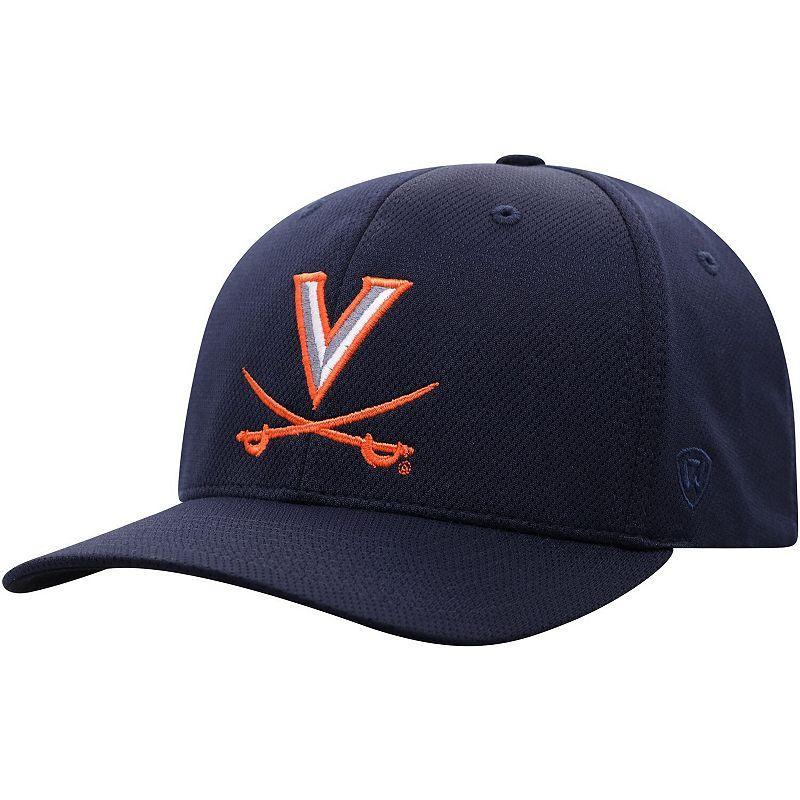 Mens Top of The World Navy Virginia Cavaliers Reflex Logo Flex Hat Product Image