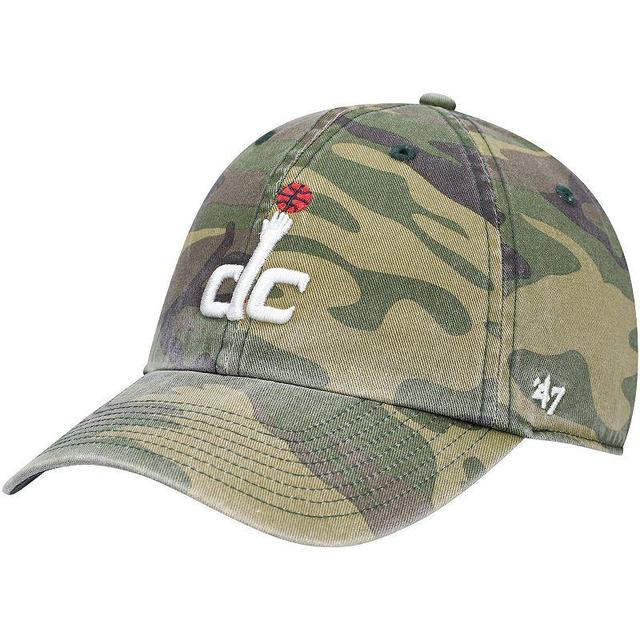 Mens 47 Camo Washington Wizards Clean Up Adjustable Hat Product Image