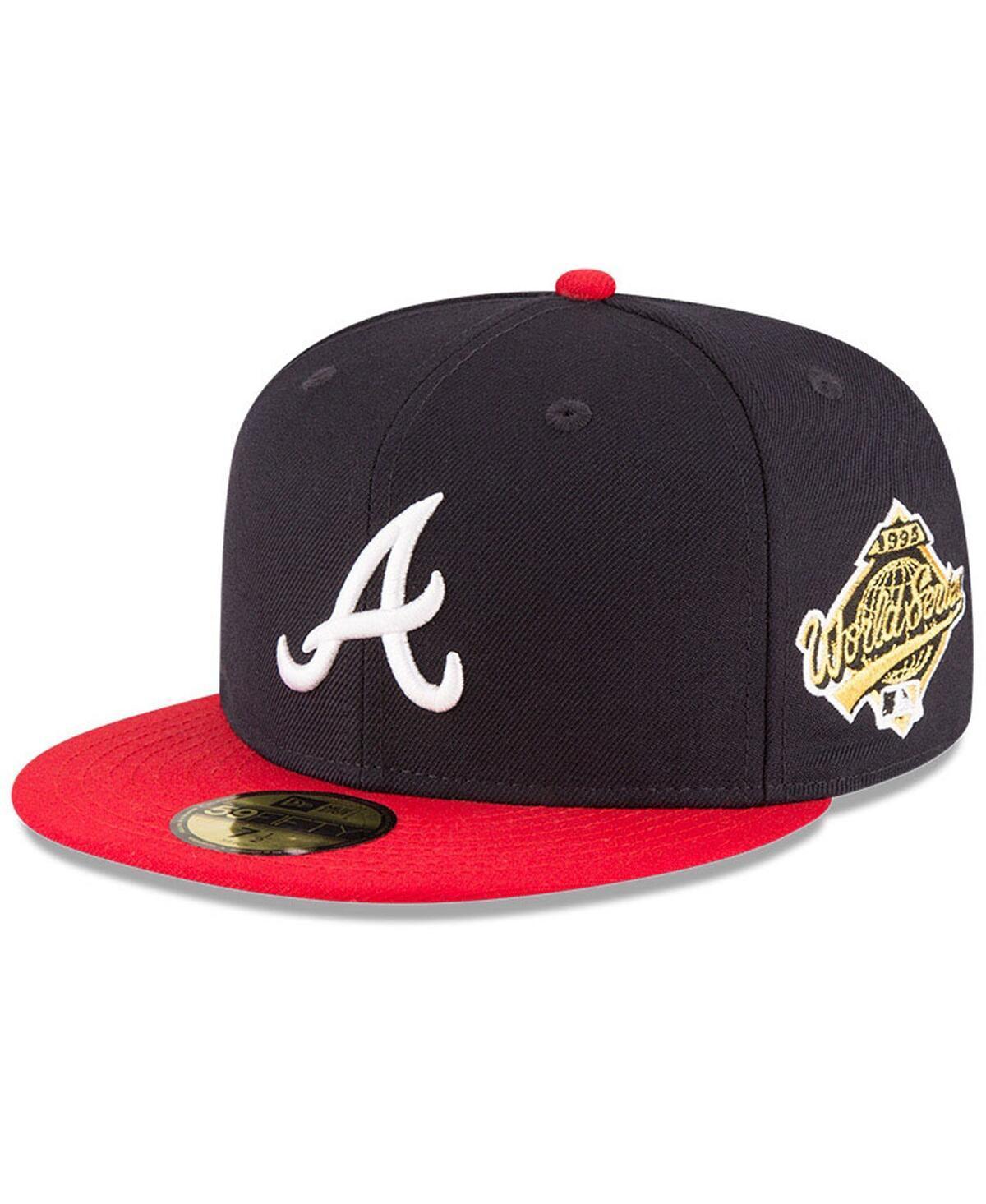 Mens New Era Atlanta Braves 1995 World Series Wool 59FIFTY Fitted Hat Blue Product Image