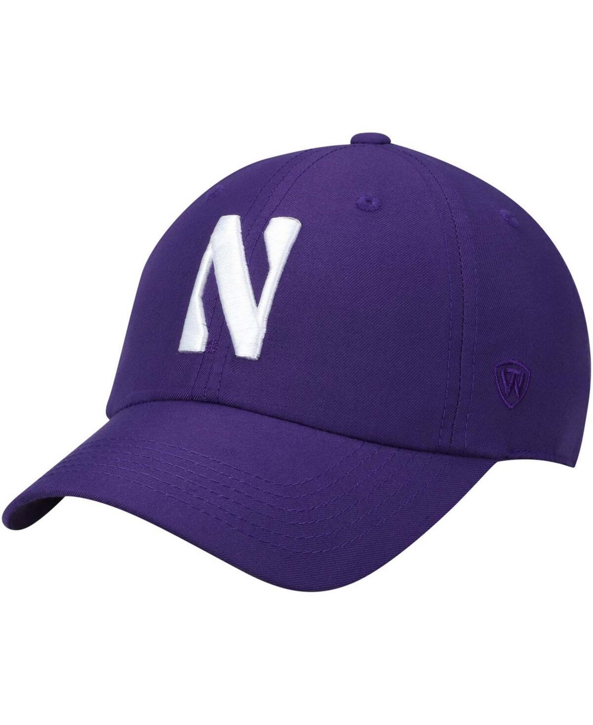 Mens Top of the World Northwestern Wildcats Primary Logo Staple Adjustable Hat Product Image