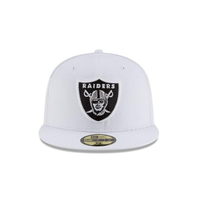 Las Vegas Raiders White 59FIFTY Fitted Hat Male Product Image