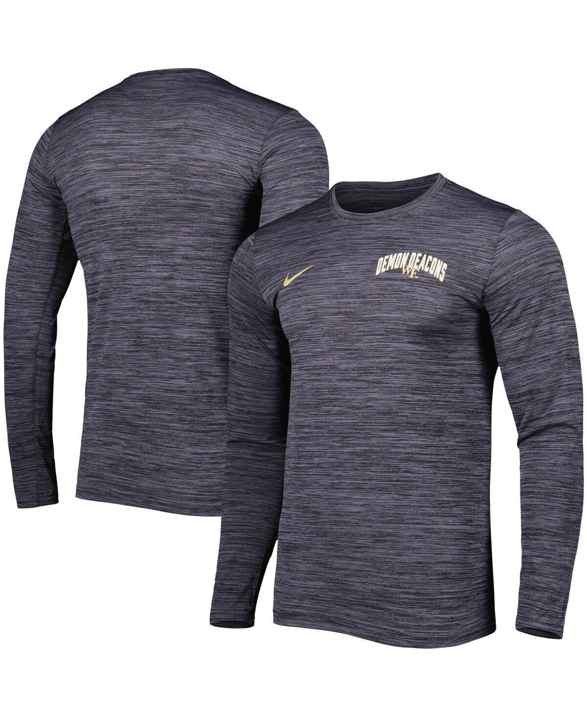 Mens Nike Black Wake Forest Demon Deacons Velocity Performance Long Sleeve T-shirt Product Image