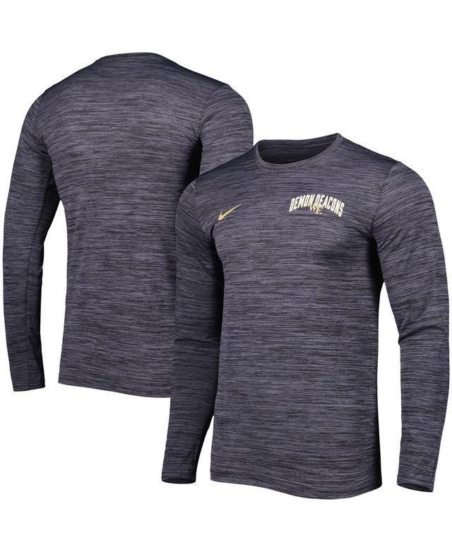 Mens Nike Black Wake Forest Demon Deacons Velocity Performance Long Sleeve T-Shirt Product Image